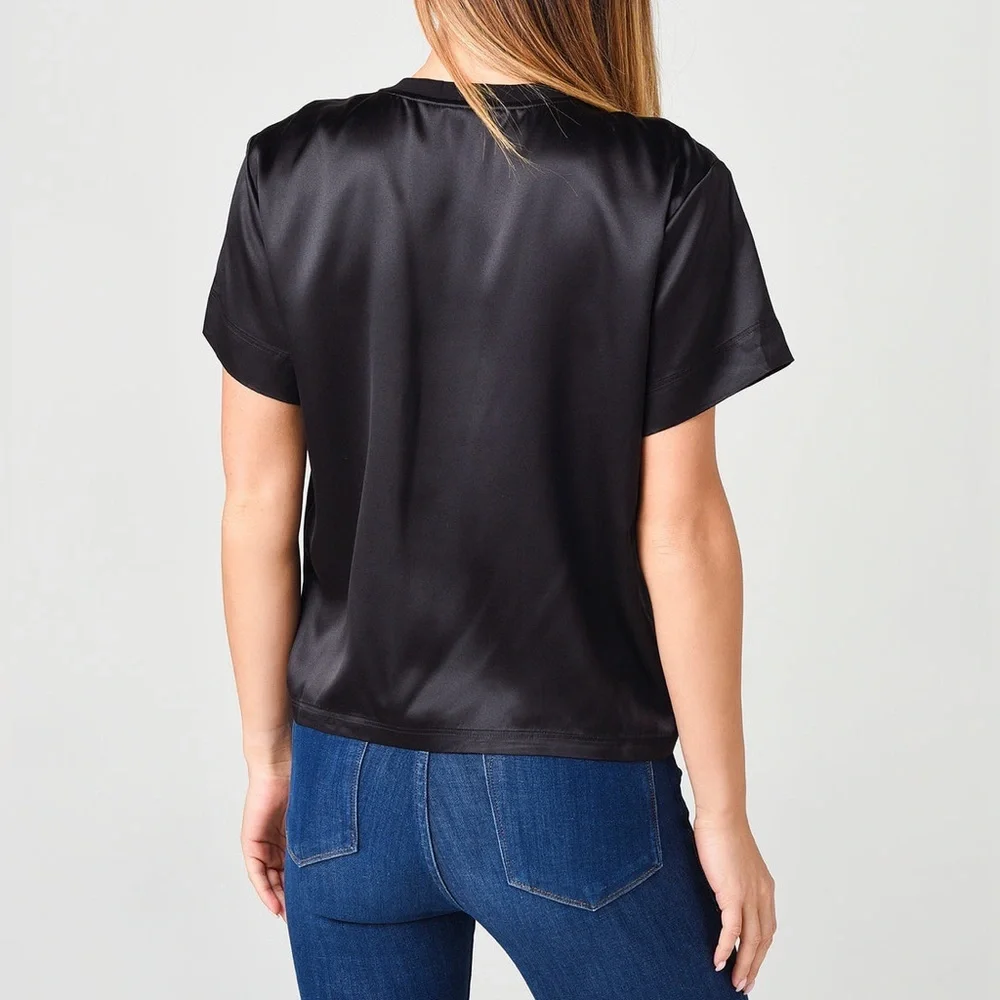ATM | Silk Charmeuse Short Sleeve Boy Tee - Picture 2 of 5